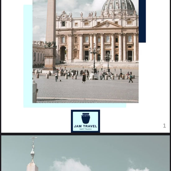 Lake Como and Milan Travel Guide – Itinerary, Day Trips, and Tips cover page featuring St. Peter's Basilica in Vatican City under a clear sky.
